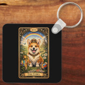 De Corgi Tarotkaart Sleutelhanger (Achterkant)