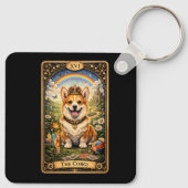 De Corgi Tarotkaart Sleutelhanger (Achterkant)