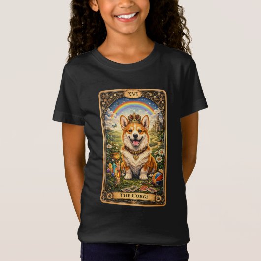De Corgi Tarotkaart T-shirt (Voorkant)