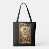 De Corgi Tarotkaart Tote Bag (Achterkant)