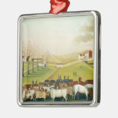 De Cornell Farm (Pennsylvania Landschap) Metalen Ornament (Links)