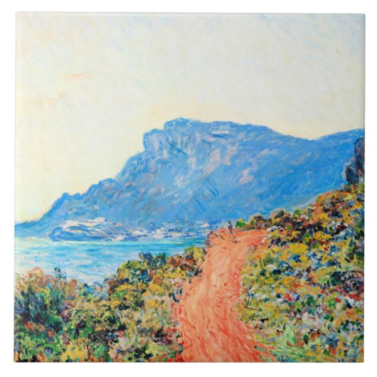 De Corniche bij Monaco door Claude Monet Tegeltje (Voorkant)