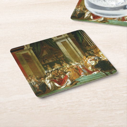 De Coronatie Napoleon, Jacques-Louis David Kartonnen Onderzetters (Schuin)
