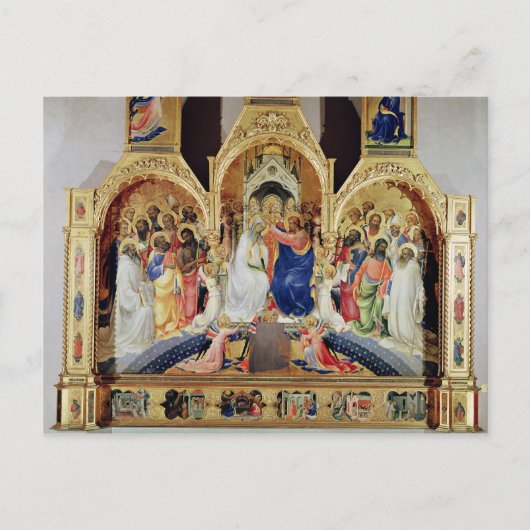 De coronatie van de maagd briefkaart (Voorkant)