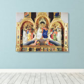 De coronatie van de maagd canvas afdruk (Insitu (Houten vloer))