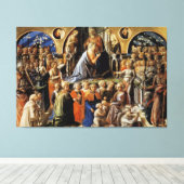 De coronatie van de maagd canvas afdruk (Insitu (Houten vloer))