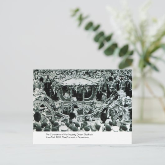 De coronatie van H.M. Queen Elizabeth Briefkaart (Staand voorkant)