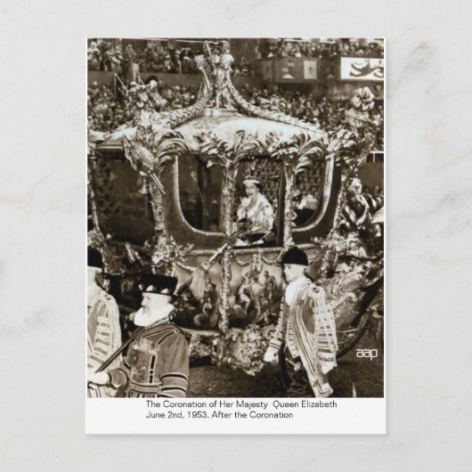 De coronatie van H.M. Queen Elizabeth Briefkaart (Voorkant)