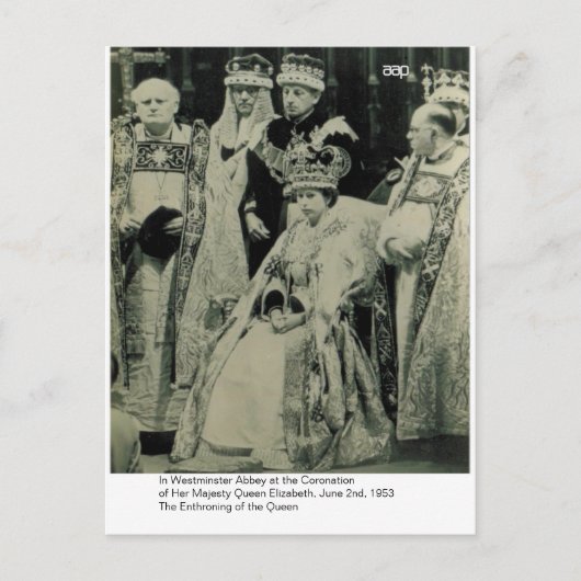 De coronatie van H.M. Queen Elizabeth Briefkaart (Voorkant)