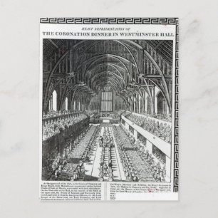 De Coronation Banquet in Westminster Hall Briefkaart