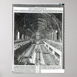 De Coronation Banquet in Westminster Hall Poster