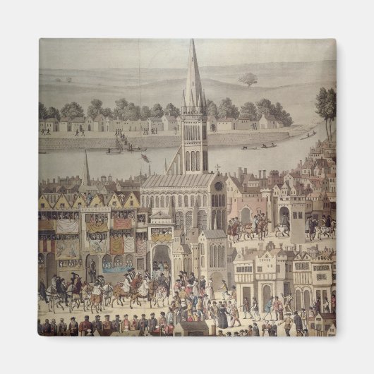 De Coronationerapport van koning Edward VI Magneet (Voorkant)