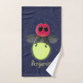 De correcte bliksemschicht insect de firefly illus bad handdoek (Handdoek)