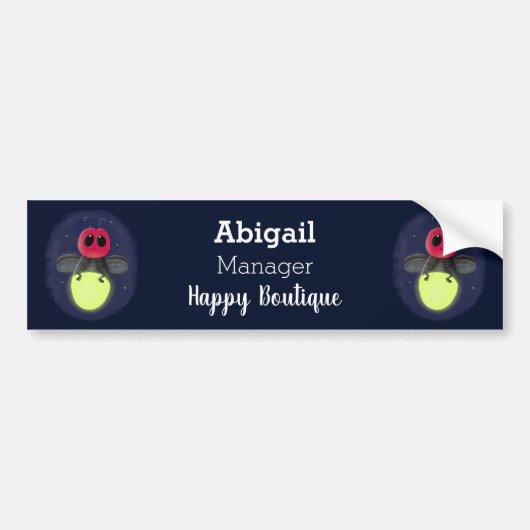 De correcte bliksemschicht insect de firefly illus bumpersticker (Voorkant)