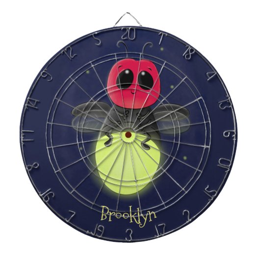 De correcte bliksemschicht insect de firefly illus dartbord (Voorkant)