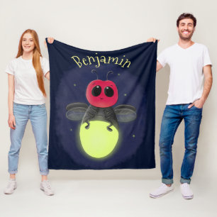 De correcte bliksemschicht insect de firefly illus fleece deken
