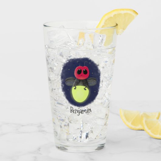 De correcte bliksemschicht insect de firefly illus glas (Achterkant ijs)