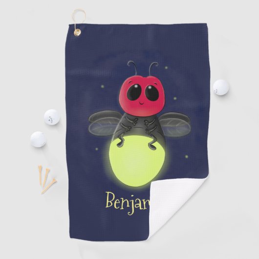 De correcte bliksemschicht insect de firefly illus golfhanddoek (Insitu)
