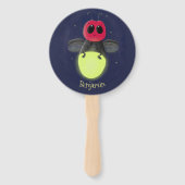 De correcte bliksemschicht insect de firefly illus handwaaier (Voorkant)