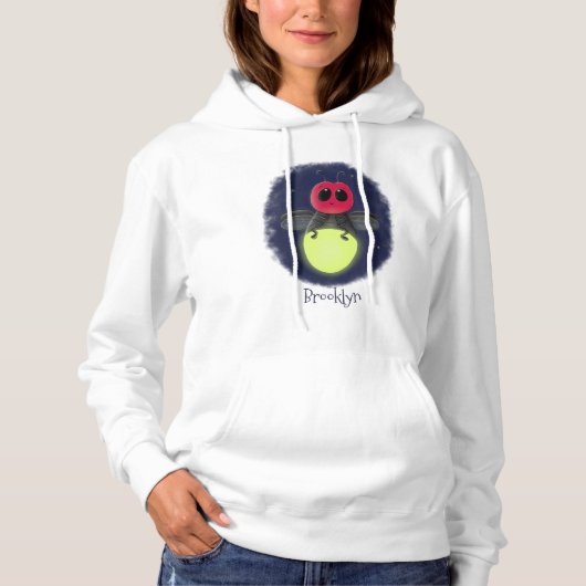 De correcte bliksemschicht insect de firefly illus hoodie (Voorkant)