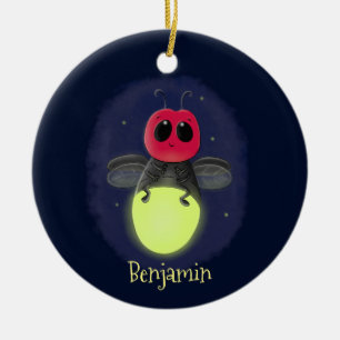 De correcte bliksemschicht insect de firefly illus keramisch ornament