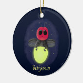 De correcte bliksemschicht insect de firefly illus keramisch ornament (Links)