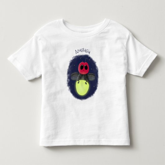 De correcte bliksemschicht insect de firefly illus kinder shirts (Voorkant)