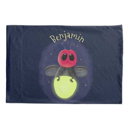 De correcte bliksemschicht insect de firefly illus kussensloop (Achterkant)