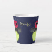 De correcte bliksemschicht insect de firefly illus latte mok (Voorkant)