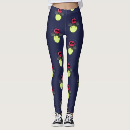 De correcte bliksemschicht insect de firefly illus leggings (Voorkant)