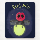 De correcte bliksemschicht insect de firefly illus muismat (Voorkant)