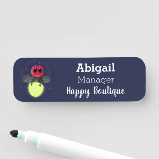 De correcte bliksemschicht insect de firefly illus naamplaatje (In situ)