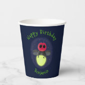 De correcte bliksemschicht insect de firefly illus papieren bekers (Voorkant)