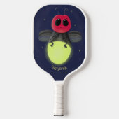 De correcte bliksemschicht insect de firefly illus pickleball paddle (Achterkant)