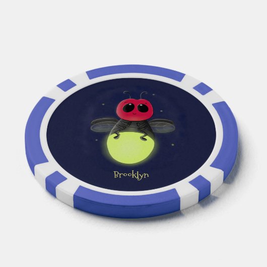 De correcte bliksemschicht insect de firefly illus poker chips (Enkel)