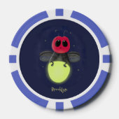 De correcte bliksemschicht insect de firefly illus poker chips (Voorkant)