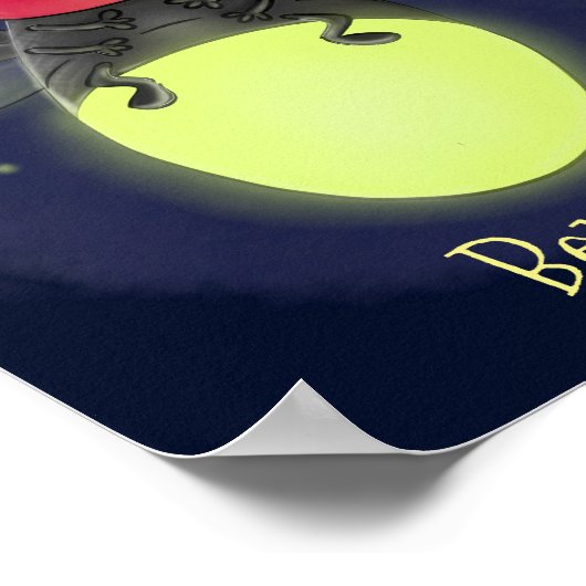 De correcte bliksemschicht insect de firefly illus poster (Hoek)