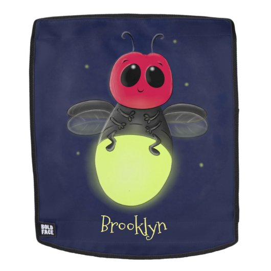 De correcte bliksemschicht insect de firefly illus rugtassen (Verwijderbaar gezicht)