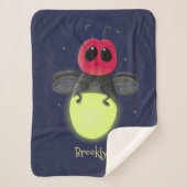 De correcte bliksemschicht insect de firefly illus sherpa deken (Voorkant)