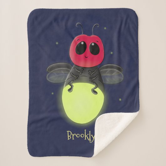 De correcte bliksemschicht insect de firefly illus sherpa deken (Voorkant)