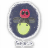 De correcte bliksemschicht insect de firefly illus sticker (Voorkant)