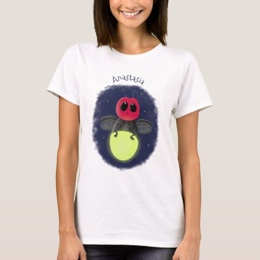 De correcte bliksemschicht insect de firefly illus t-shirt (Voorkant)