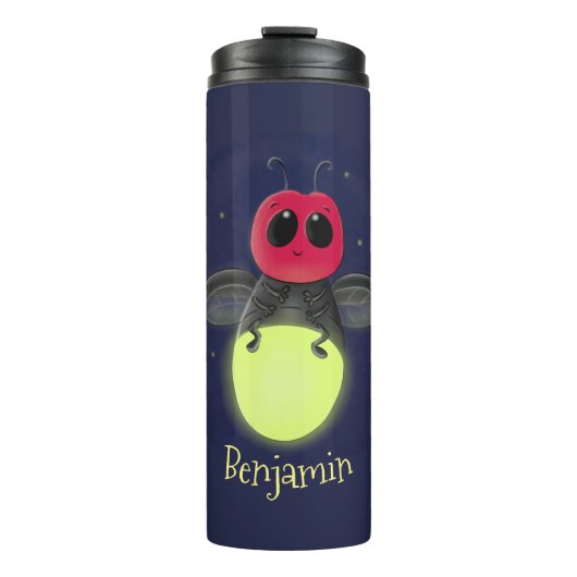De correcte bliksemschicht insect de firefly illus thermosbeker (Voorkant)