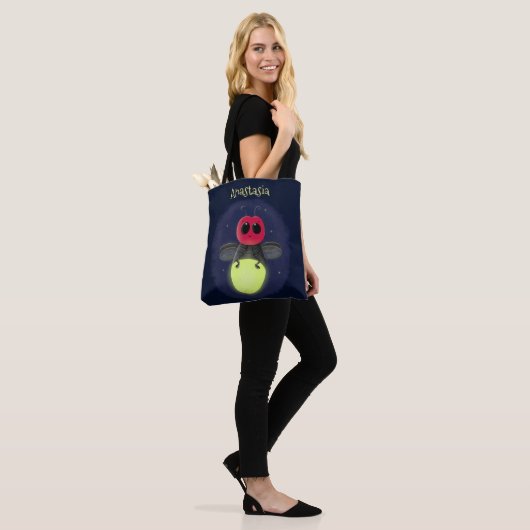 De correcte bliksemschicht insect de firefly illus tote bag (Op model)