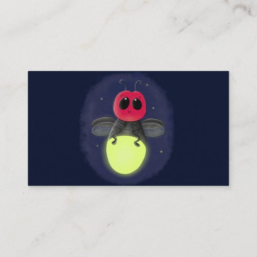 De correcte bliksemschicht insect de firefly illus visitekaartje (Achterkant)