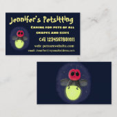 De correcte bliksemschicht insect de firefly illus visitekaartje (Voorkant / Achterkant)