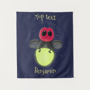 De correcte bliksemschicht insect de firefly illus wandkleed