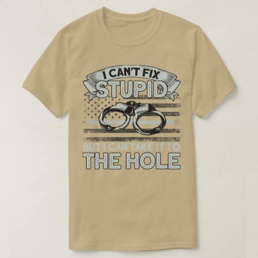 De correctieambtenaar brengt het naar het gat in S T-shirt (Design voorkant)