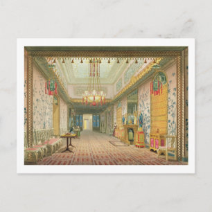 De corridor of de lange galerij in de slotfase, f briefkaart