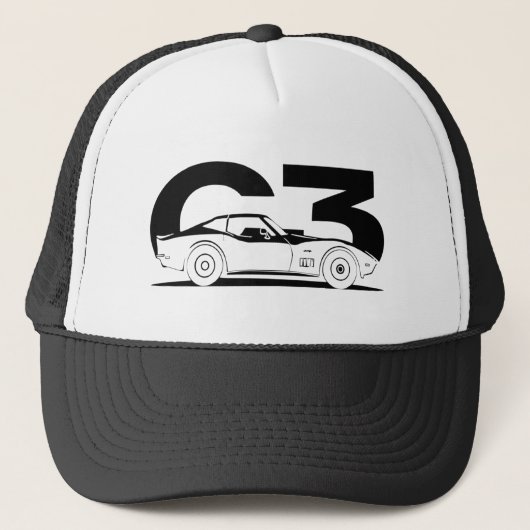 De Corvette - C3 Accessoires Haar Caps Hoeden Trucker Pet (Voorkant)